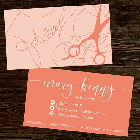 unique hair stylist business cards.